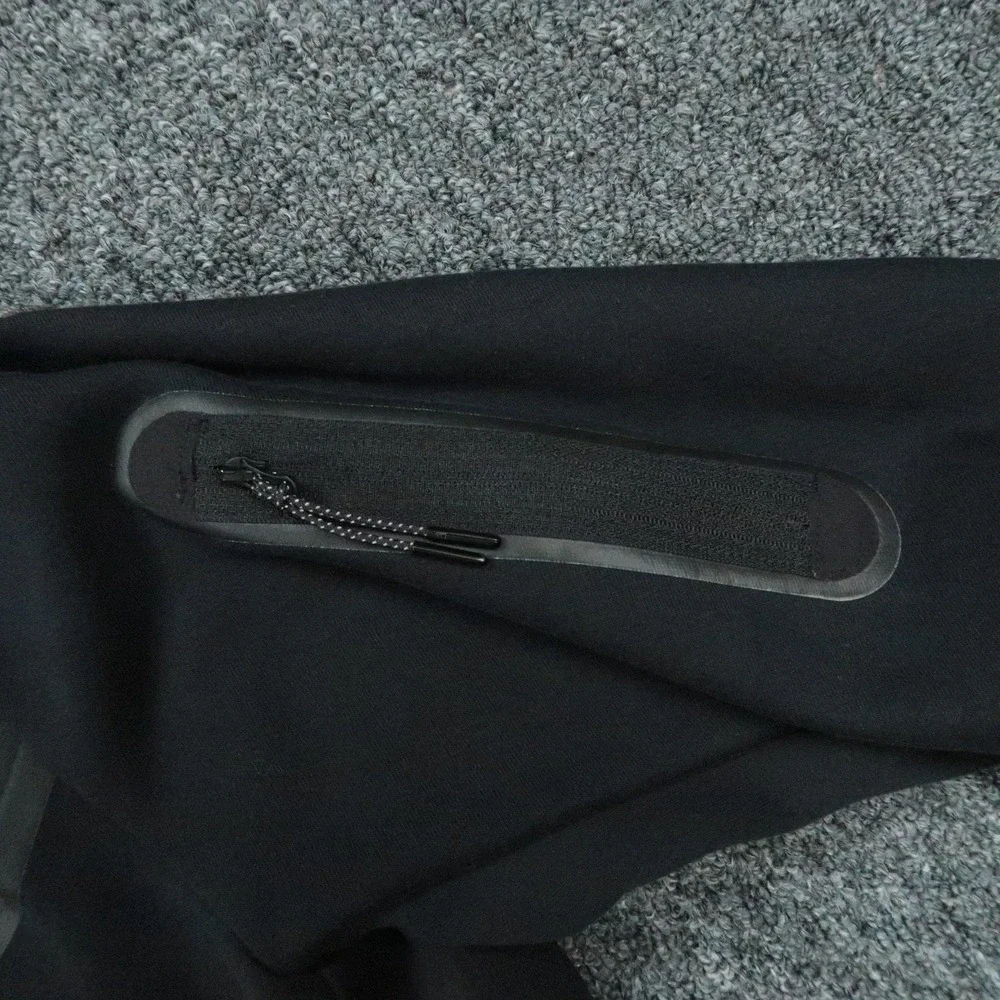 Nike Hoodie Mens Medium Black Tech Fleece Windrunner Full Zip Hooded Athletic